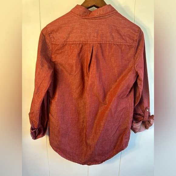 Cato’s Women’s Red Linen Blend Shirt Size XS - Picture 3 of 11